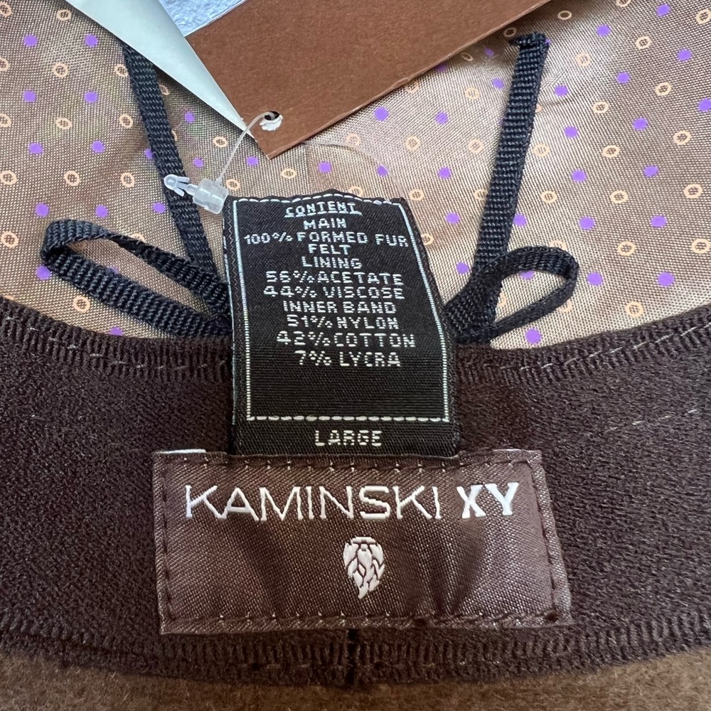 NWT Helen Kaminski Enzo Clove/Brandy Brown Felt Fur Fedora Hat - Picture 7 of 16